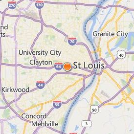 St Louis College of Health Careers St Louis Location Map - City View