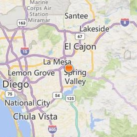 San Diego Christian College Location Map - City View