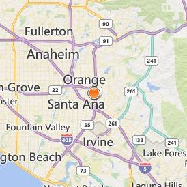 Santa Ana Beauty Academy Location Map - City View