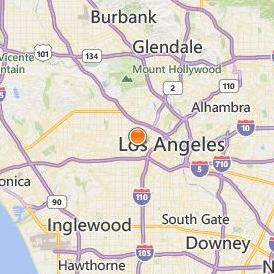 Southwestern Law School Location Map - City View