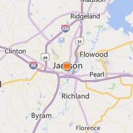 Strayer University Mississippi Location Map - City View