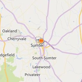 Sumter Beauty College Location Map - City View