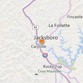 Tennessee Technology Center at Jacksboro Location Map - City View