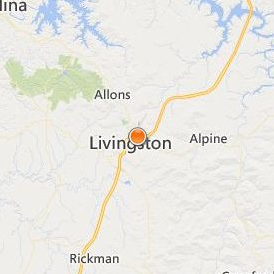 Tennessee Technology Center at Livingston Location Map - City View
