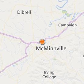 Tennessee Technology Center at McMinnville Location Map - City View