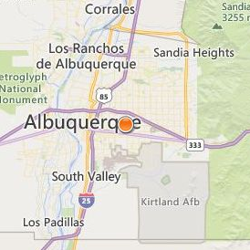 Southwest University of Visual Arts Albuquerque Location Map - City View