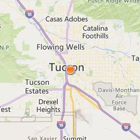 Southwest University of Visual Arts Tucson Location Map - City View