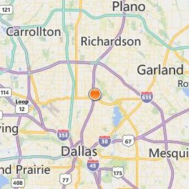 South University The Art Institute of Dallas Location Map - City View