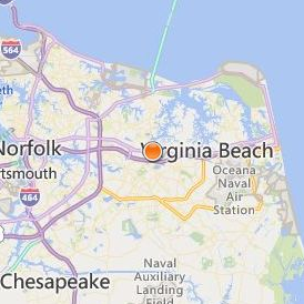The Art Institute of Virginia Beach Location Map - City View