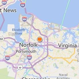 Tidewater Tech Trades Location Map - City View
