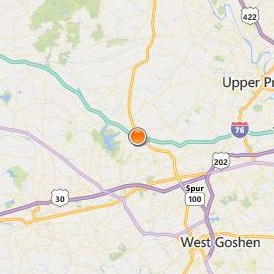 Universal Technical Institute of Pennsylvania Location Map - City View