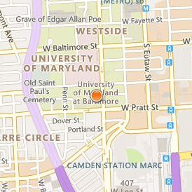 University of Maryland Baltimore Location Map - Street View