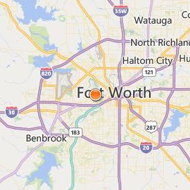 University of North Texas Health Science Center Location Map - City View