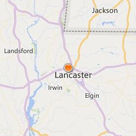 University of South Carolina Lancaster Location Map - City View