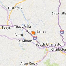 West Virginia Junior College Charleston Location Map - City View