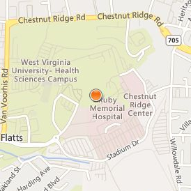 West Virginia University Hospital Departments of Rad Tech and Nutrition Location Map - Street View
