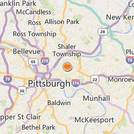 Western Pennsylvania Hospital School of Nursing Location Map - City View