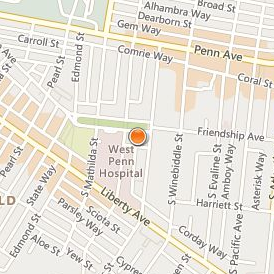 Western Pennsylvania Hospital School of Nursing Location Map - Street View