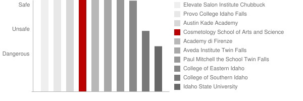 Cosmetology School of Arts and Science Safety Chart