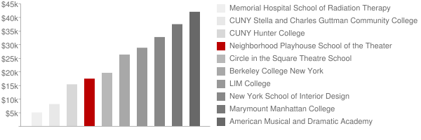 Neighborhood Playhouse School of the Theater Tuition Comparison Chart
