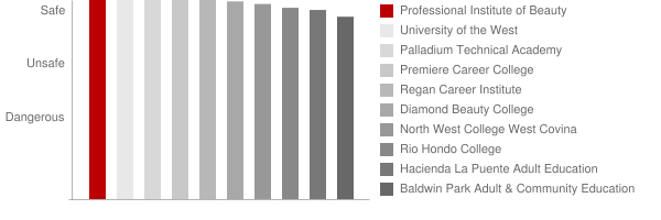 Professional Institute of Beauty Safety Chart