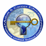 Pomona Unified School District Adult and Career Education Logo Pomona Unified School District Adult and Career Education Logo