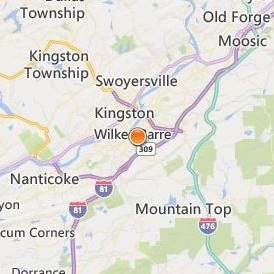 Jolie Hair and Beauty Academy Wilkes Barre Location Map - City View