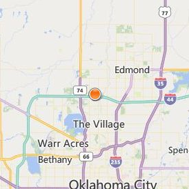 Academy of Hair Design Oklahoma City Location Map - City View