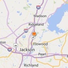 Academy of Hair Design Jackson Location Map - City View