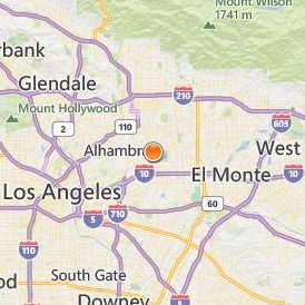 Alhambra Beauty College Location Map - City View