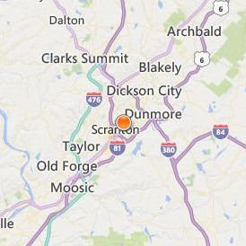 Fortis Institute Scranton Location Map - City View