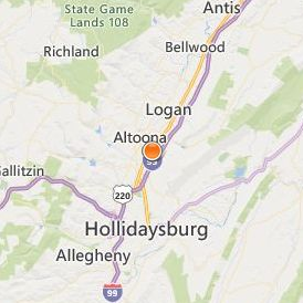 Altoona Beauty School Location Map - City View