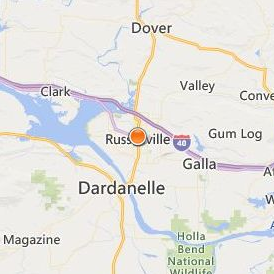 Arkansas Beauty College Location Map - City View