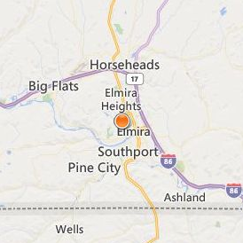 Arnot Ogden Medical Center Location Map - City View