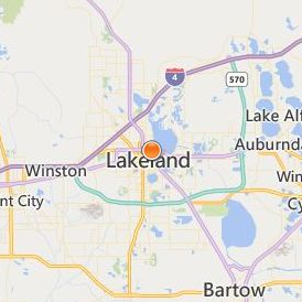 Artistic Nails and Beauty Academy Lakeland Location Map - City View