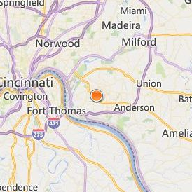 Athenaeum of Ohio Location Map - City View