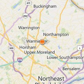 Automotive Training Center Warminster Location Map - City View