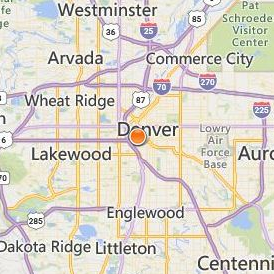Aveda Institute Denver Location Map - City View