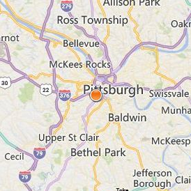 Barber School of Pittsburgh Location Map - City View