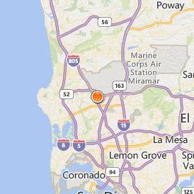 California College San Diego Location Map - City View