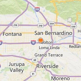 CET San Bernardino Location Map - City View