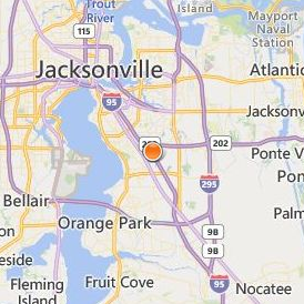Chamberlain College of Nursing Florida Location Map - City View