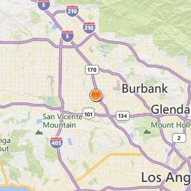 Concorde Career College North Hollywood Location Map - City View