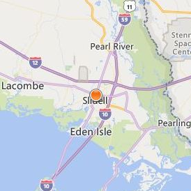 Delta College Slidell Location Map - City View
