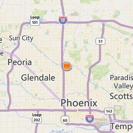 DeVry University Arizona Location Map - City View