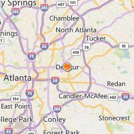 DeVry University Georgia Location Map - City View