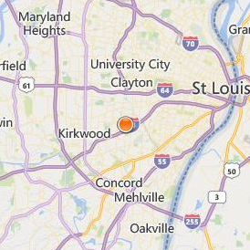 Eden Theological Seminary Location Map - City View