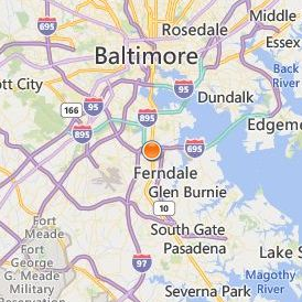 Empire Beauty School Glen Burnie Location Map - City View
