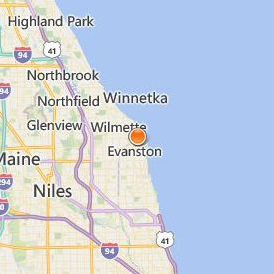 NorthShore University HealthSystem School of Nurse Anesthesia Location Map - City View