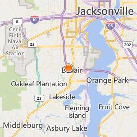 Florida Career College Jacksonville Location Map - City View